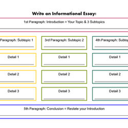 Matchless Informative Essay Graphic Organizer Persuasive Informational Paragraph Organizers Original