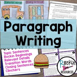 Paragraph Writing How To Write Hamburger Sentences