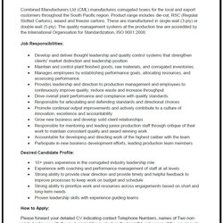 Matchless Marketing Production Manager Job Description Resume