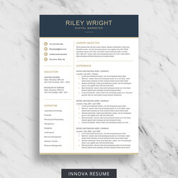 Wizard Modern Resume Template For Microsoft Word Templates Professional Clean Resumes Two