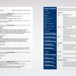 Marvelous Engineering Resume Templates Examples Format Samples