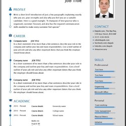 Sterling Modern Personal Resume Template Point Jinn Pic