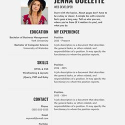 Cool Modern Simple Resume Template Easy Templates Resumes Current Create