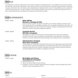 Out Of This World Student Resume Summer Job Resumes Image