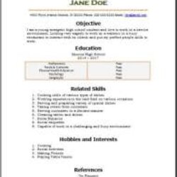 Exceptional Free High School Resume Examples Samples Edit With Word Resumes