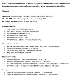 Terrific Sample Resumes High School Resume Template College Students Example Student Format Examples Seniors