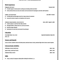 The Highest Standard High School Student Resume We Provide As Template College Sample Job Students Graduate