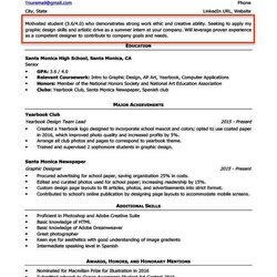 Fantastic Resume For High School Student First Job Fresh Objective Sample Example Write Resumes Middle