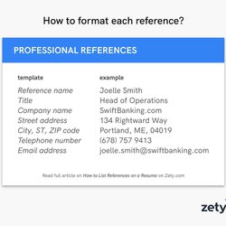 Splendid How To List References On Resume Examples Reference Format Way