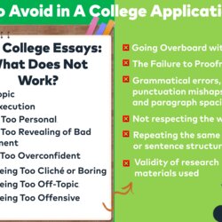 Exceptional Topics You Should Avoid In College Application Essay