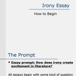 Admirable Irony Essay Essays