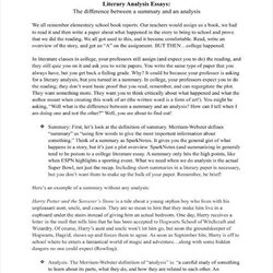 Perfect Literary Analysis Templates Word Sample Essay Template