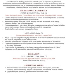 Great Investment Banking Resume Example Writing Tips Sample Samples