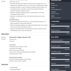 Outstanding Investment Banking Resume Template Guide For Banker Example Enfold