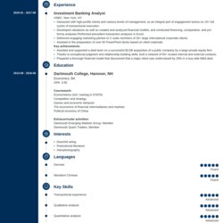 Investment Banking Resume Template Guide For Banker Example
