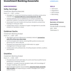 Admirable Investment Banking Resume Examples Guide For Associate Resumes Example
