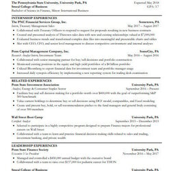 Preeminent Investment Banking Resume Templates In Word Illustrator