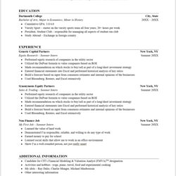 Eminent Investment Banking Resume Template What You Must Include Example Bank Good