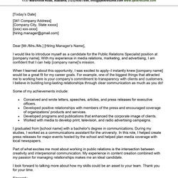 Tremendous Public Relations Specialist Cover Letter Examples Sample