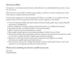 Matchless Director Media Relations Cover Letter Velvet Jobs Template
