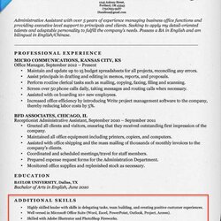 Superior Skills Section Best Tips Resume Job Administrative Resumes Objective Samples Summary Manager