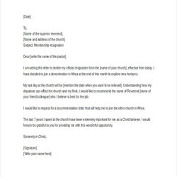 Church Resignation Letter Template Word Document Download Membership Templates Letters