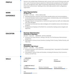 The Highest Quality Free Entry Level Resume Example Experienced Specifically Profession Image