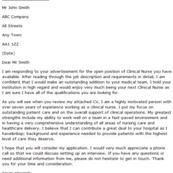 Fantastic Clinical Nurse Cover Letter Example Letters