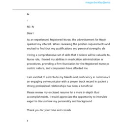 Out Of This World Sample Nurse Cover Letter Registered Nursing Example