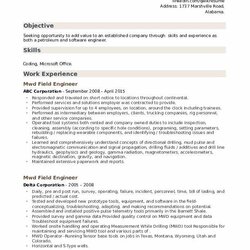 The Highest Quality Field Engineer Resume Samples