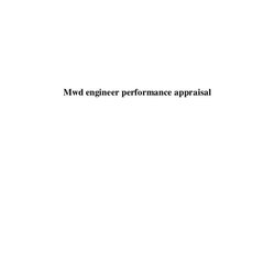 Capital Engineer Performance Appraisal