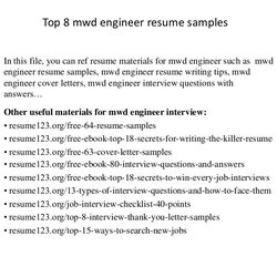 Superb Top Engineer Resume Samples