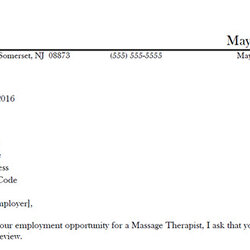 Eminent Massage Therapy Cover Letter Sample Mt