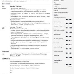 Swell Massage Therapist Cover Letter Example Guide Us