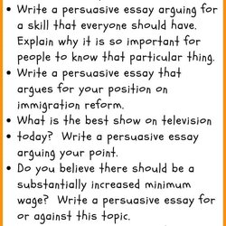 Tremendous Persuasive Essay Prompts For High School Students Writing Essays Argumentative College