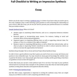 Fantastic Writing An Impressive Synthesis Essay What You Need To Know