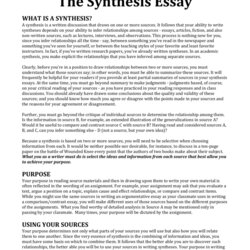 How To Write Synthesis Essay Written College English