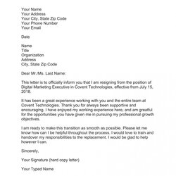 Tremendous Resignation Letter Template Intended For Friendly