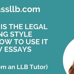 What Is The Legal Writing Style And How To Use It In Law Essays