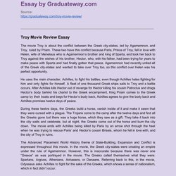 Fantastic Example Of Movie Review Assignment