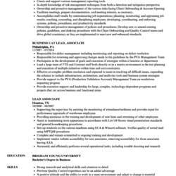 Very Good Lead Sales Associate Job Description Resume Sample
