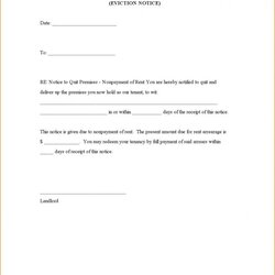 Wonderful Notice To Vacate Apartment Template Business Free Printable Eviction Nonpayment Of