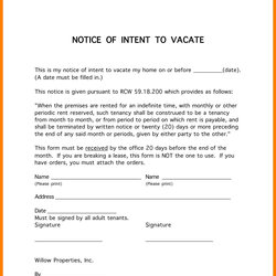 Matchless Notice To Vacate Apartment Letter Template Collection Tenant Lease Final Breaking Legal Before