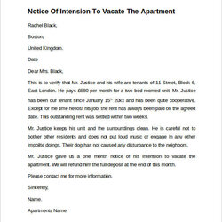 Outstanding Notice Vacate To Letter And What Write Inside It Landlord Notification Of Apartment