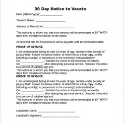 Wizard Editable Written Notice To Vacate Apartment Template Doc