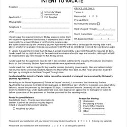 Peerless Notice To Vacate Forms Google Docs Ms Word Apple Pages Template Apartment Apartments Form Utah