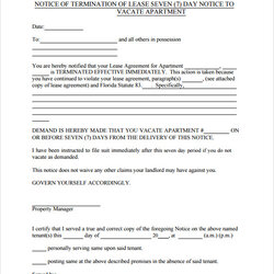 Worthy Notice To Vacate Apartment Template Letter