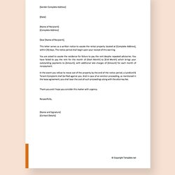 Cool Apartment Notice To Vacate Examples Format Letter Template Rental Landlord Written Property Leaving