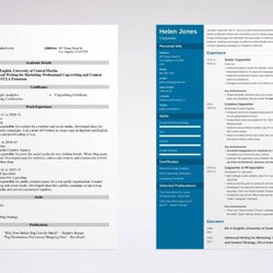 Writer Resume Template Creative Content Tips Writing Templates Sample Example Samples Tricks Advice Non