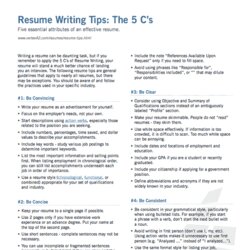 Very Good Free Resume Writing Tips Resumes Report